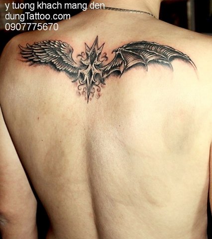 Mẫu hình xăm đôi cánh và cây   Long Nguyễn Tattoo  Facebook