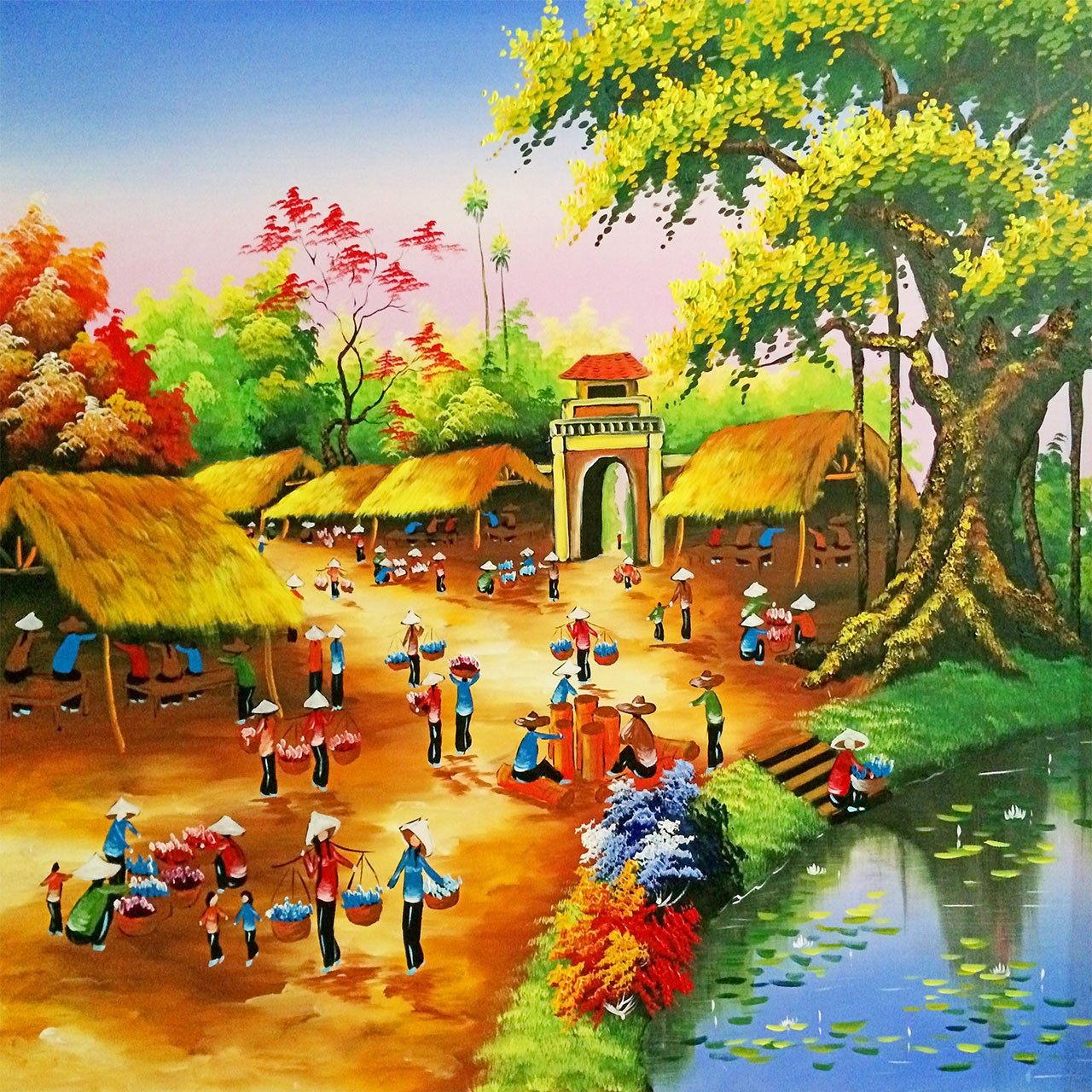 Tranh Gạch Men 3D Phong Cảnh Quê Hương Việt Nam Giá Rẻ Nhất Tháng 02/2023