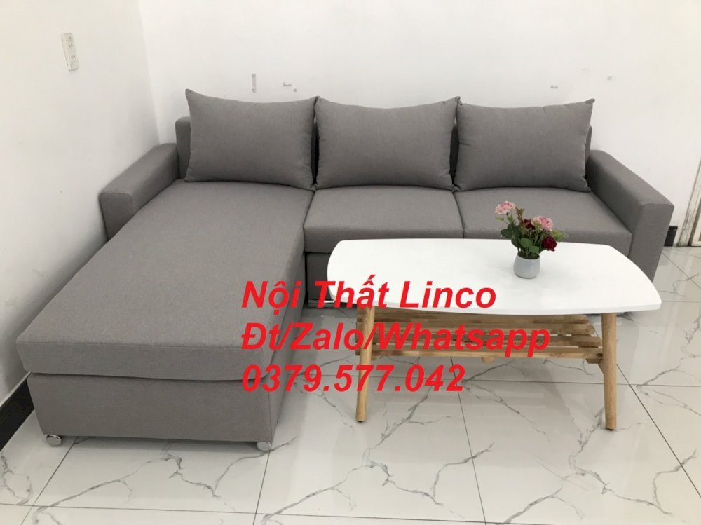 Bộ Ghế Sofa Góc L Phòng Khách Đẹp Màu Xám Ghi Trắng Giá Rẻ Nội Thất Linco Rạch Giá, Phú Quốc, Kiên Giang