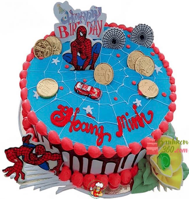 Tặng bánh sinh nhật siêu nhân nhện cho bé trai ý nghĩa