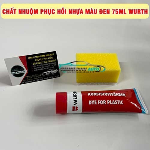 Hình ảnh chất nhuộm phục hồi nhựa màu đen Wurth tại Thanh Bình Auto