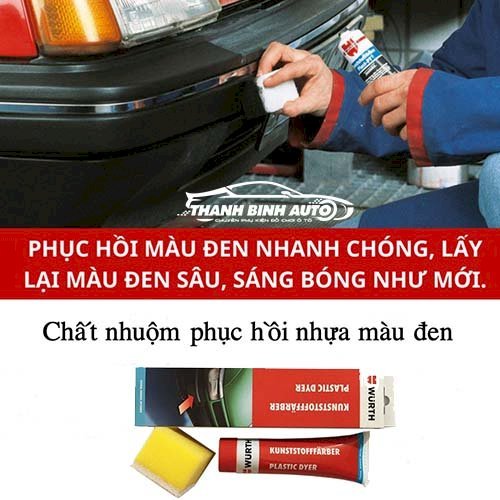 Chất nhuộm phục hồi nhựa màu đen Wurth được sử dụng để phục hồi phần nhựa đen 