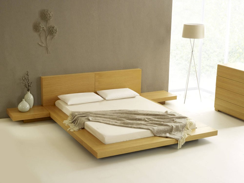 Giường gỗ đơn giản nhưng đầy mới lạ