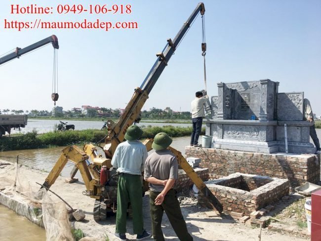 Mẫu lăng mộ xây đẹp tại Phú Xuyên - Hà Nội 02