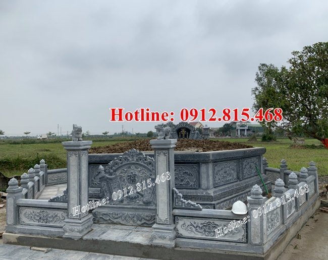Khuôn viên khu lăng mộ đá khối đẹp bán tại Kiên Giang