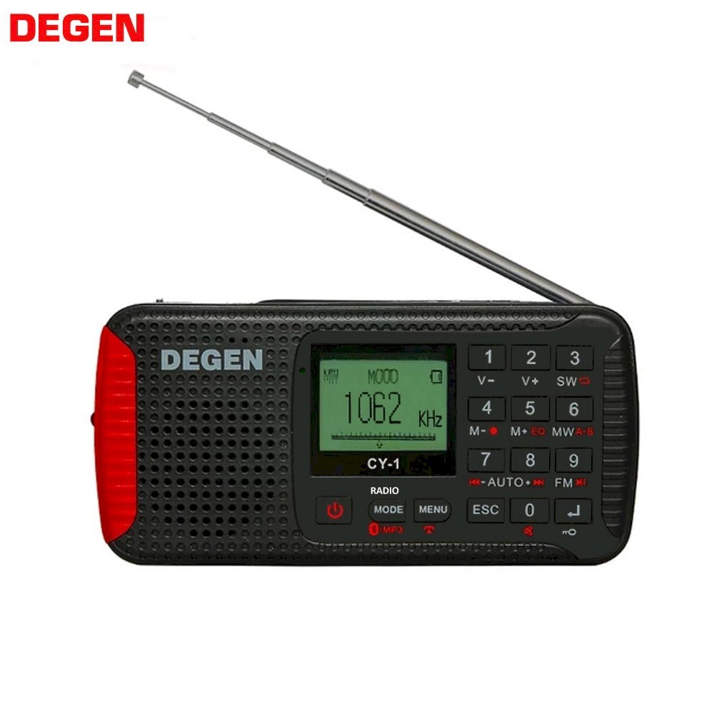 Degen Cy-1 Emergency Radio Fm /mw/ Sw Dynamo Solar Alarm Clock Shortwave  Radio Lcd/sos/bluetooth/mp3/recorder Portable Radio - Radio - AliExpress