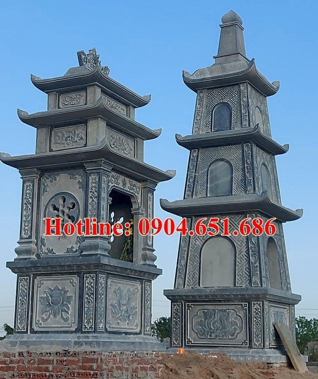 Mẫu tháp phật giáo thờ tro cốt xây bằng đá khối đẹp bán tại Đắk Lắk
