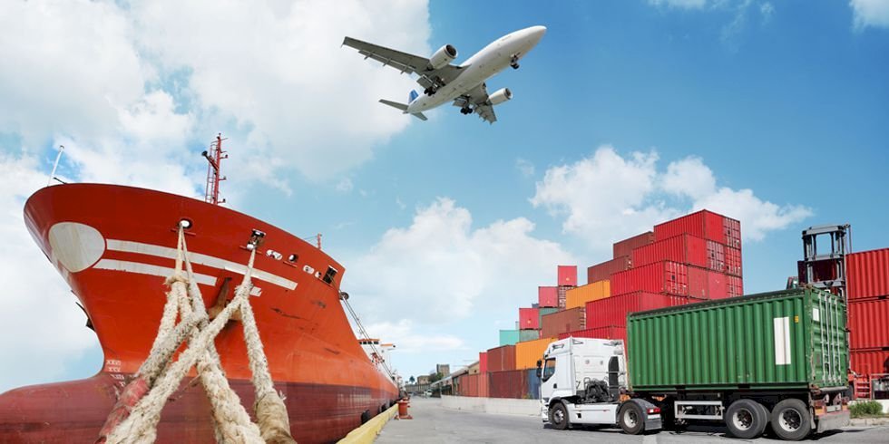 các phương thức vận chuyển hàng hoá: đường hàng không, đường bộ, đường biển