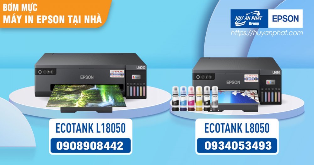 Thay, Nạp Bơm mực Máy in Epson L8050 / L18050