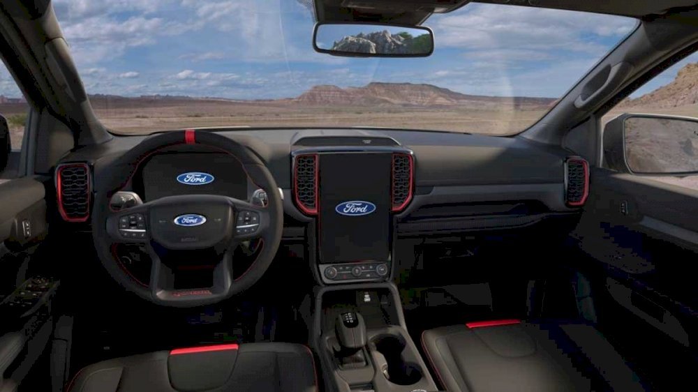 Khoang nội thất xe Ford Ranger Raptor 2023