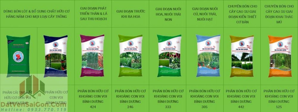 CÁC SẢN PHẨM PHÂN BÓN CON VOI BÌNH DƯƠNG & QUY TRÌNH SỬ DỤNG PHÂN BÓN CON VOI BÌNH DƯƠNG