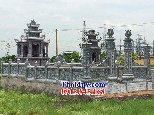 39 Khu lăng mộ mồ mả nghĩa trang gia đình dòng họ tổ tiên đá đẹp bán tại Kon Tum