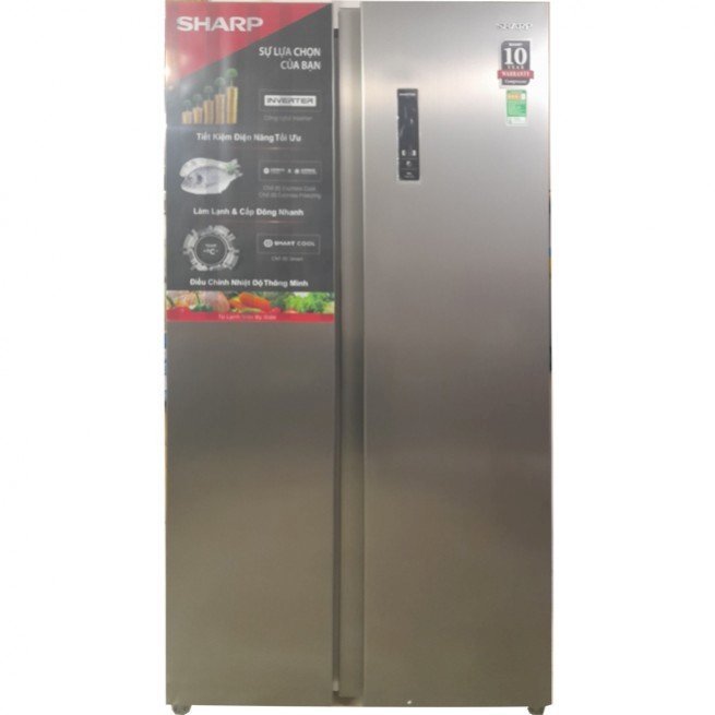 Tủ lạnh Sharp Inverter SJ-SBX530V-SL 532 lít 