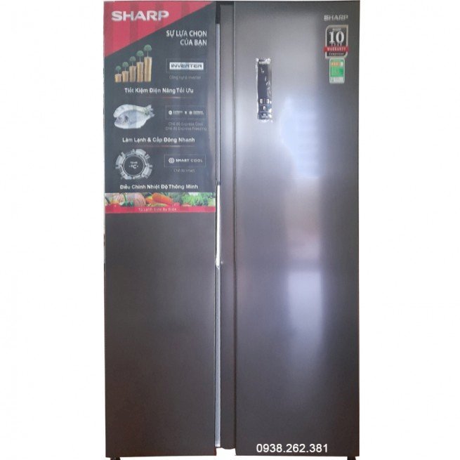 Tủ lạnh Sharp Inverter SJ-SBXP600V-DS 600 lít 2 cửa 