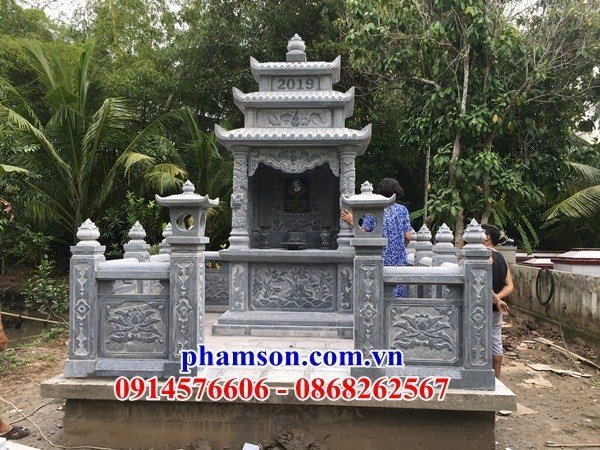 35 xây lăng mộ ba mái bằng đá mỹ nghệ Ninh Bình tại Ninh Thuận