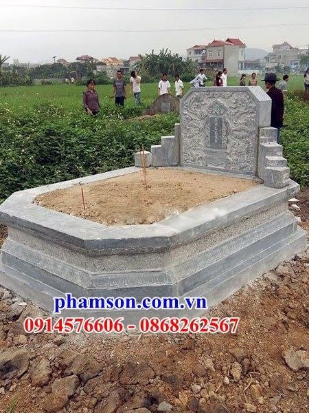 13 Mẫu mộ tròn hình tròn lục lăng bát giác ông bà cô tổ bố mẹ bằng đá ninh bình đẹp bán tại Phú Thọ
