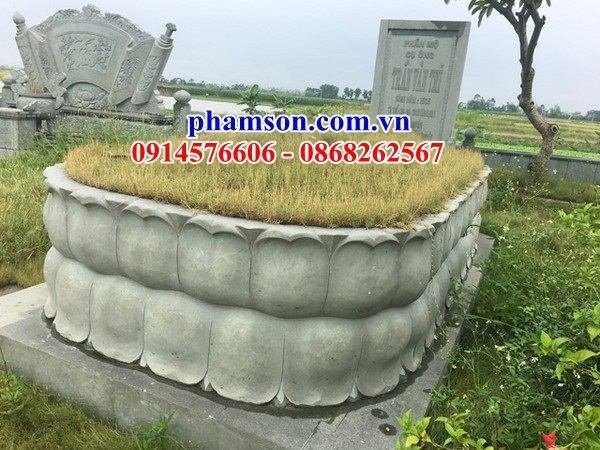 13 Mẫu mộ tròn hình tròn lục lăng bát giác ông bà cô tổ bố mẹ bằng đá xanh đẹp bán tại Phú Thọ