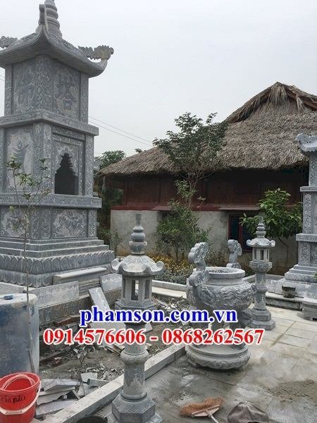 29 Mẫu tháp mộ đá đẹp bán tại Kom Tum cất giữ để hũ hộp bình lọ quách đựng 