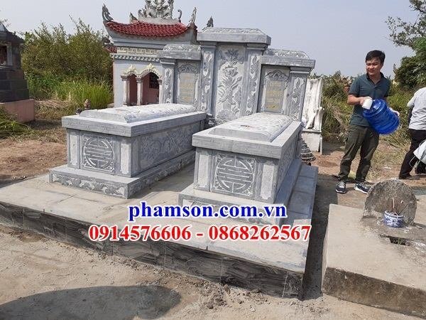 42 xây lăng mộ hai bằng đá kích thước chuẩn phong thủy tại TP Hồ Chí Minh