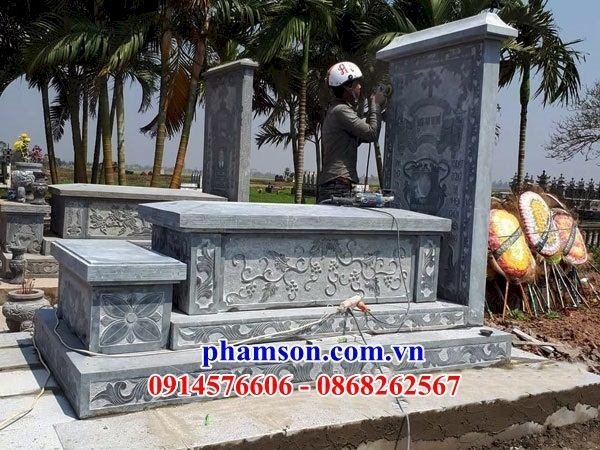 63 Mộ đá nghĩa trang khu lăng mồ mả gia đình dòng họ ông bà bố mẹ công giáo đạo thiên chúa đẹp bán tại Trà Vinh