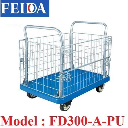 Xe đẩy hàng 4 bánh Feida FD-300A-PU tải trọng 300 kg