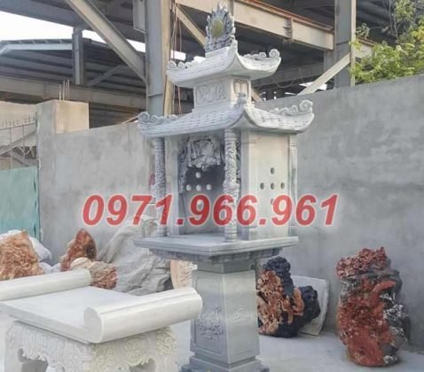 60- Mẫu cây hương thờ đá đá xanh đẹp nhất