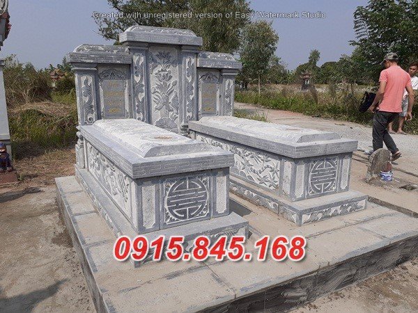 30 Mẫu mộ bằng đá xanh đẹp bán hà nội - mộ đơn giản