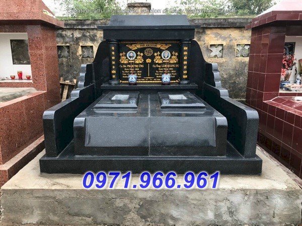 10 mẫu mộ đá xanh rêu bố mẹ đẹp - lăng mộ nhà mồ