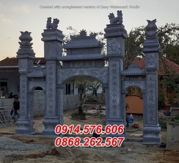 45+ cổng đá đẹp - trụ cột cổng nhà thờ chùa mồ mộ bán tại bình dương