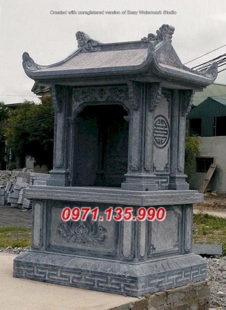 251 Am thờ bằng đá đẹp - Giá rẻ Cây hương miếu thờ bằng đá khối