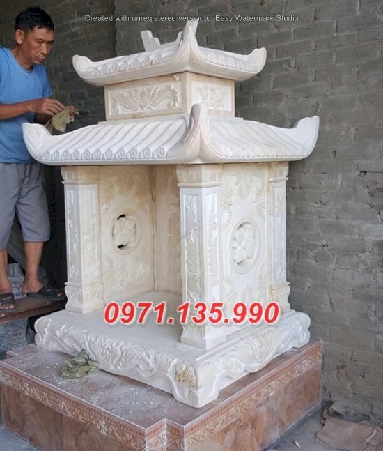 251 Am thờ bằng đá đẹp - Cây hương miếu thờ bằng đá khối + bán Lai Châu Sơn La