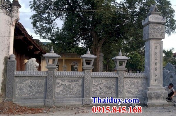 01 Mẫu tường bao hàng rào đá tự nhiên nguyên khối nhà thờ họ từ đường nghĩa trang khu lăng mộ gia đình dòng họ tổ tiên đẹp bán tại Lào cai