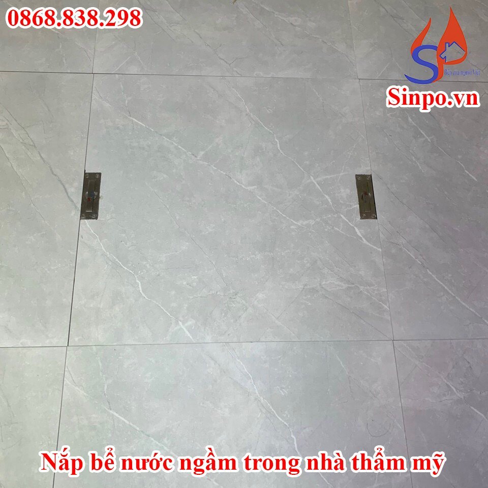 Nắp bể nước ngầm trong nhà thẩm mỹ 