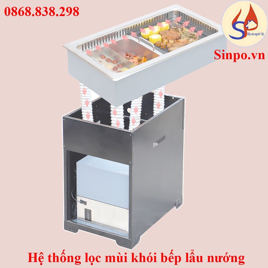 Hệ thống lọc mùi khói bếp lẩu nướng nhà hàng