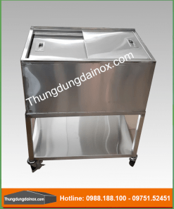 Thùng đá inox dễ dàng di chuyển