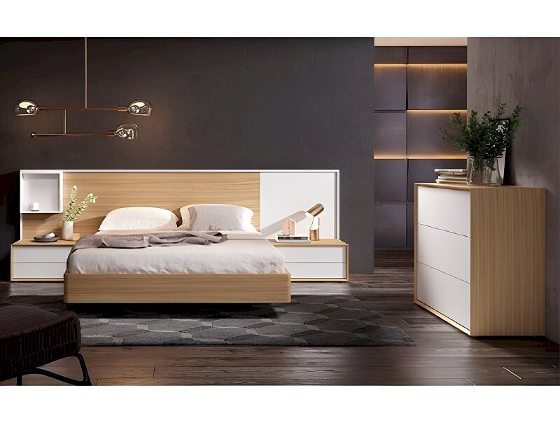 Giường ngủ gỗ MDF tạo điểm nhấn cho phòng ngủ