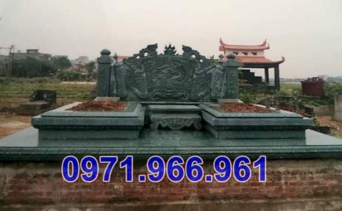 014 mẫu mộ đá đôi xanh đẹp bán tiền giang