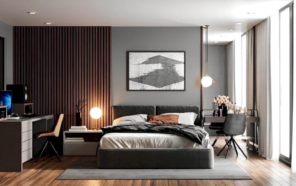 Phòng ngủ master phong cách thiết kế tự nhiên