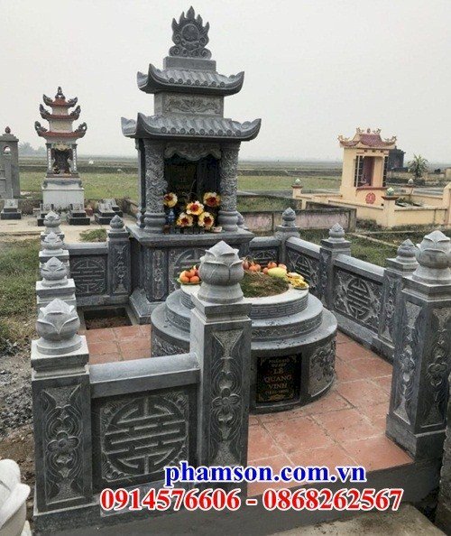 37 Nghĩa trang khu lăng mộ gia đình dòng họ gia tộc tổ tiên ông bà bố mẹ bằng đá nguyên khối đẹp bán tại Vĩnh Long