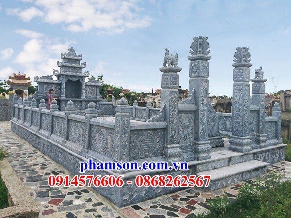 37 Nghĩa trang khu lăng mộ gia đình dòng họ gia tộc tổ tiên ông bà bố mẹ bằng đá ninh bình đẹp bán tại Vĩnh Long