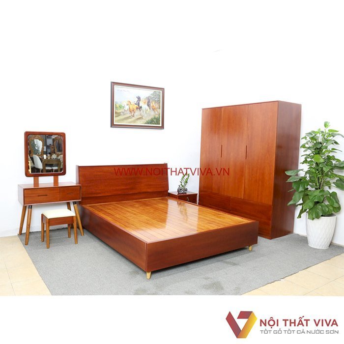 Combo phòng ngủ gỗ tự nhiên đẹp, hiện đại, chất lượng, bán chạy trên thị trường.