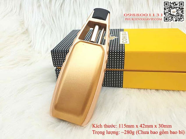 Kích thước bật lửa 1 tia Cohiba COB398