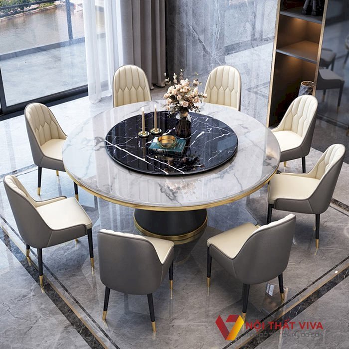 Lựa chọn kích thước bàn ăn tròn phù hợp diện tích căn phòng và nhu cầu sử dụng.