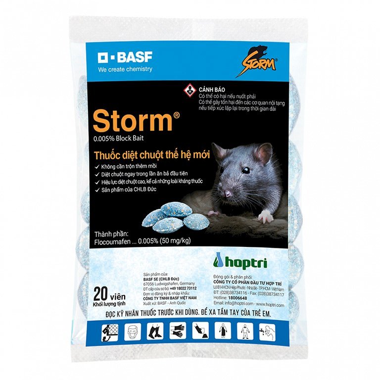 Thuốc diệt chuột Storm 0.005% Block Bait