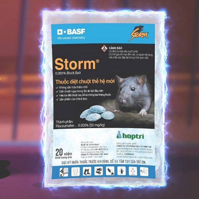 Thuốc diệt chuột Storm 0.005% Block Bait giá cả phải chăng