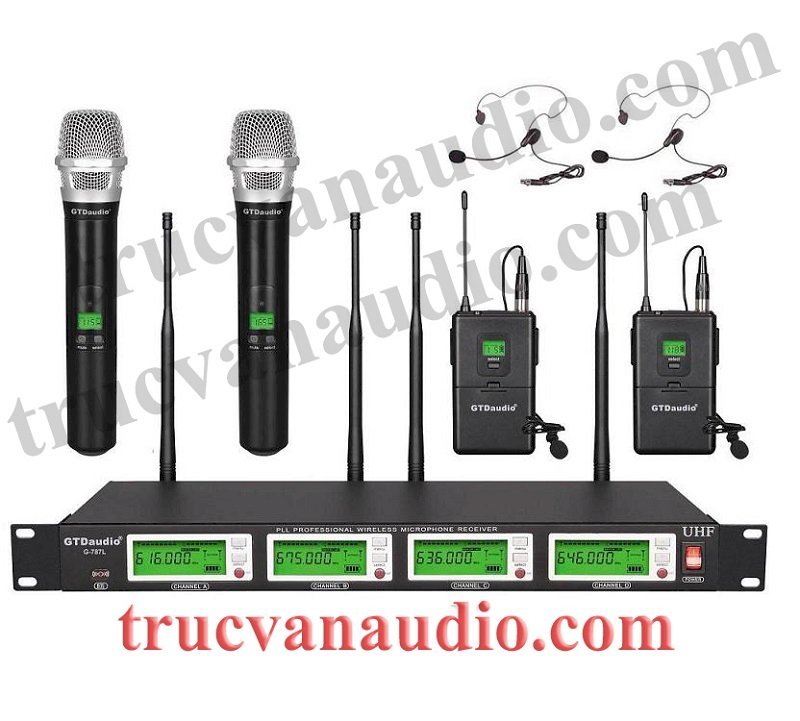 micro không dây 787 2 mic cầm tay 2 mic đeo tai