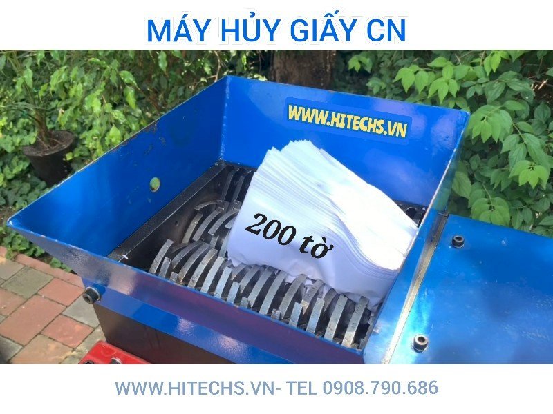 Máy hủy giấy tài liệu công nghiệp 2 trục