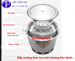 Bếp nướng than hoa hút trên ( dương) Hàn Quốc giá rẻ