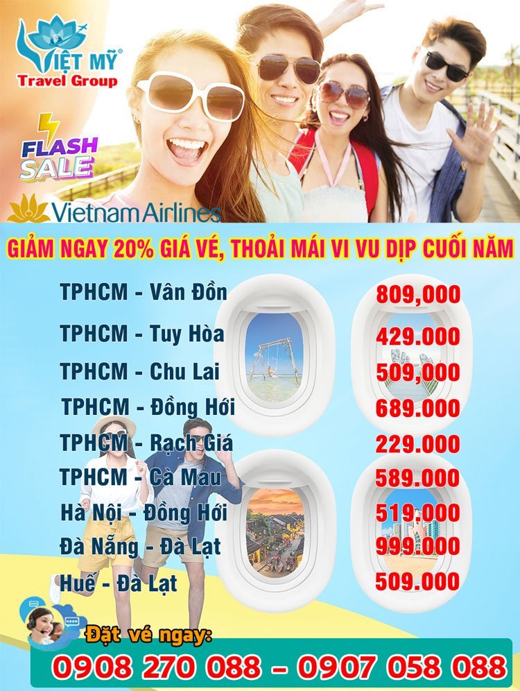 Cùng Vietnam Airlines săn ưu đãi khủng - Giảm 20% giá vé