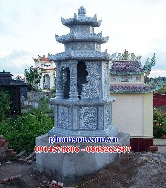 30 Tháp mộ đá nguyên khối đẹp nhất bán tại Bình Thuận cất giữ để đựng lọ bình hộp hũ quách hài tro cốt